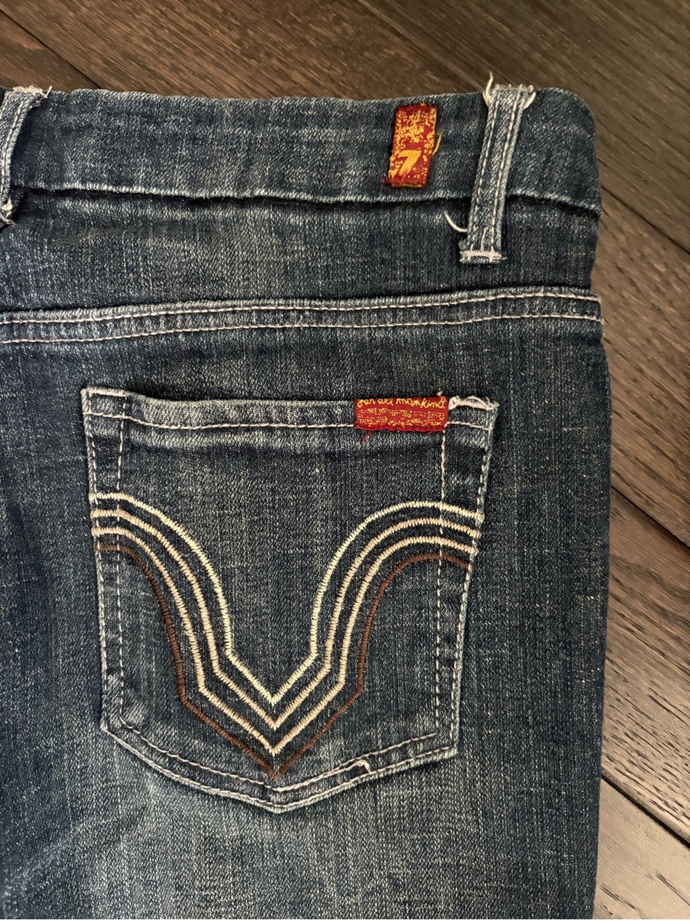 7 For All Mankind Women's Indigo Boot Cut Jeans